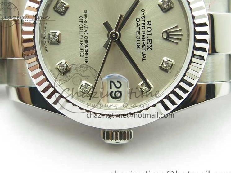 0406 Datejust 31mm 278271 SS BP Maker Best Edition Silver Crystal Dial on Oyster Bracelet Affordable 2745